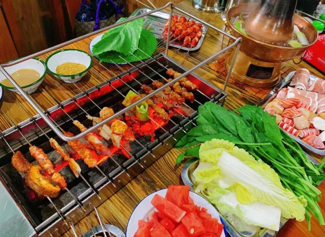 长春清真自助火锅烧烤一体餐,长春自助小烤肉火锅