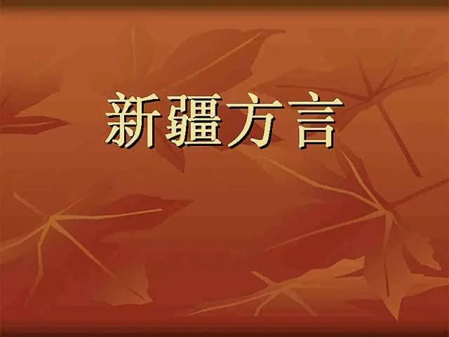 神秘的*疆新**方言大揭秘!(精华)