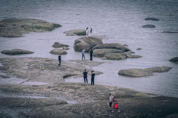 营口团山海洋公园的海蚀地貌,营口海滨国家地质公园
