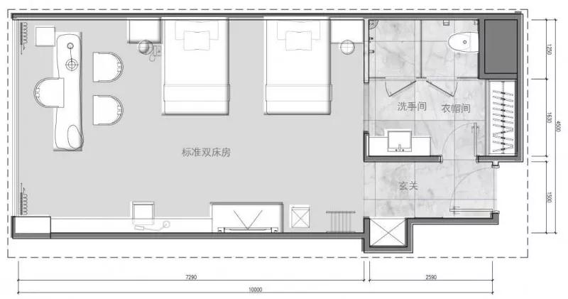 主题酒店30个房间怎么设计好,酒店标间和套房房间设计方案