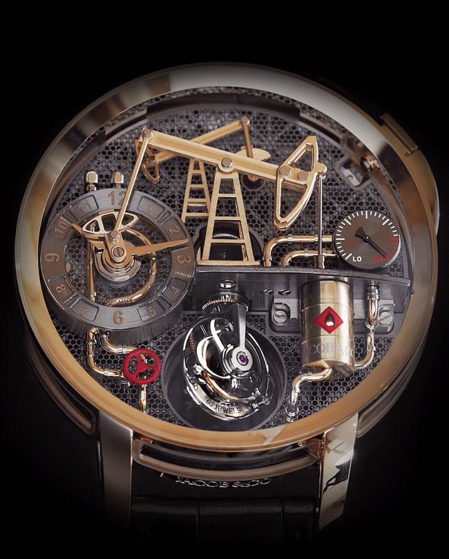 油价飙升,赶紧来一块采油*用御**腕表,杰克宝双轴陀飞轮机械动偶款