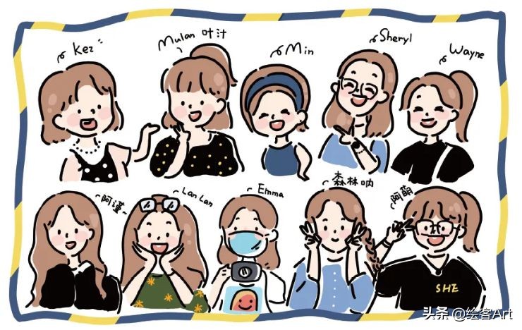 手绘画情侣头像ins高级质感,情侣头像双人ins高级质感手绘