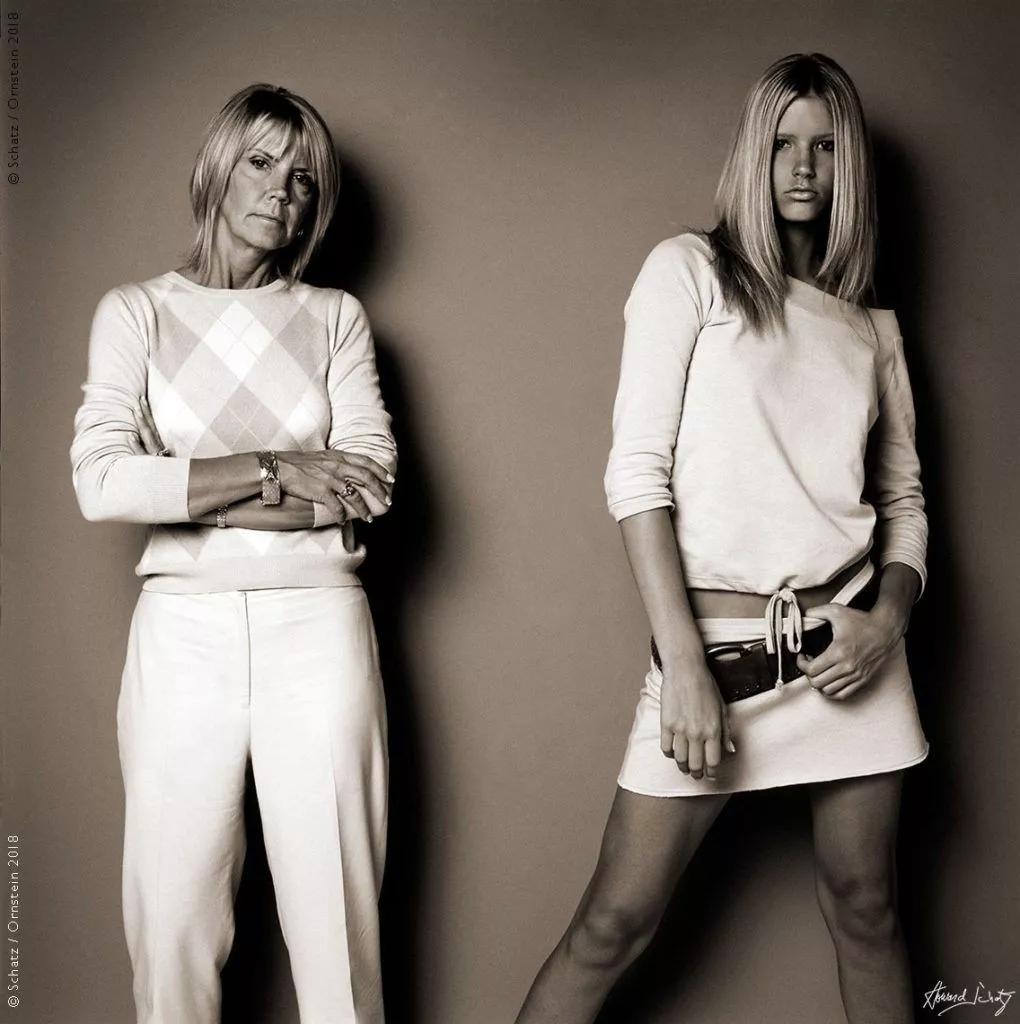 模特们啊~~妈妈的基因太强大，据说“女儿会偷走麻麻的美丽？