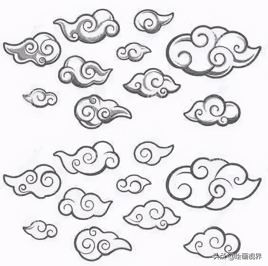 画祥云基础,有没有更简单的祥云画法