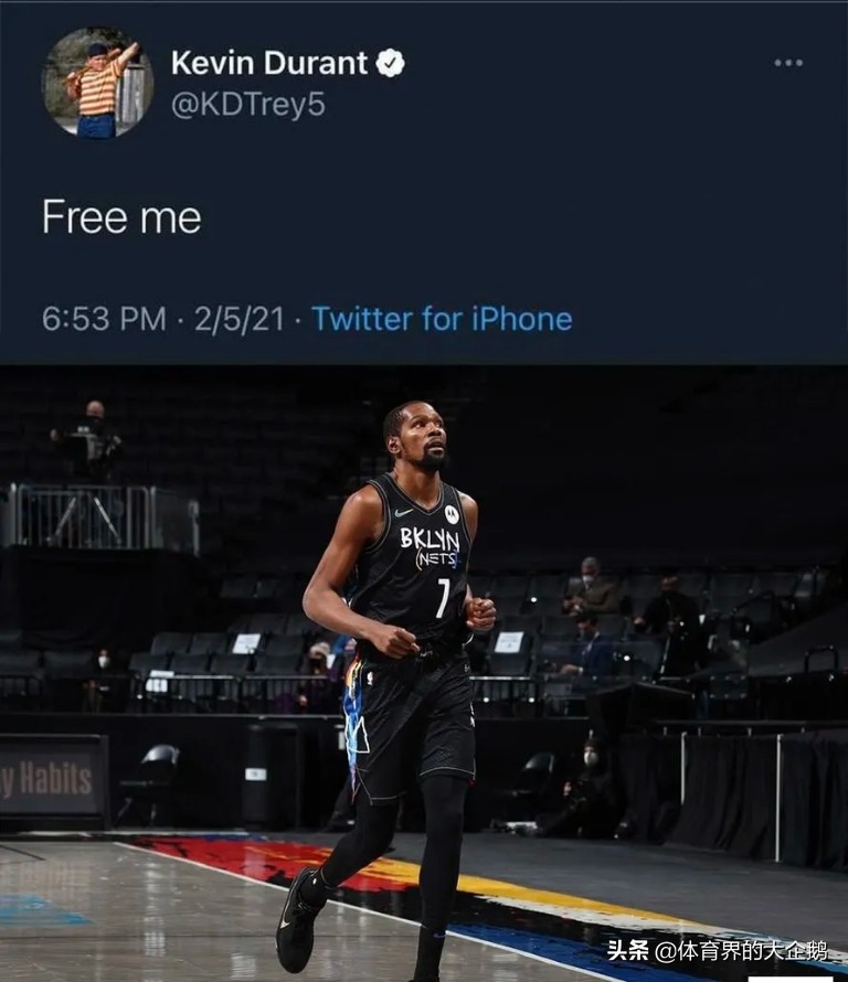 疫情!杜兰特中途被迫离场,赛后炮轰联盟:别用官方词语欺骗粉丝