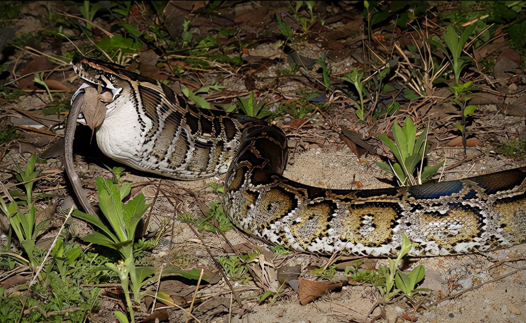 13公斤巨蟒闯入农家生吞活山羊,云南巨蟒吞了三只羊