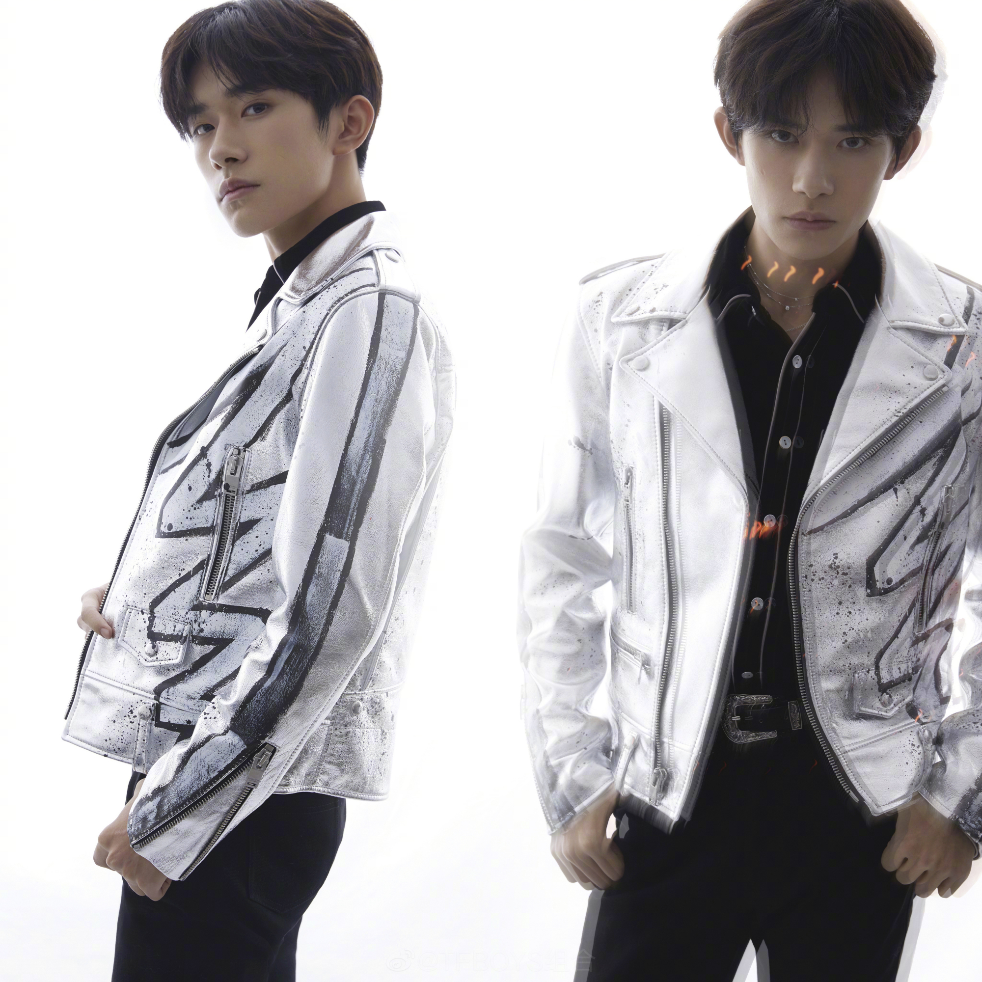 tfboys王俊凯白西装,tfboys十周年王俊凯外套