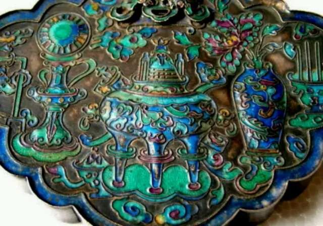 珐琅古法长命锁,最贵的古代银锁