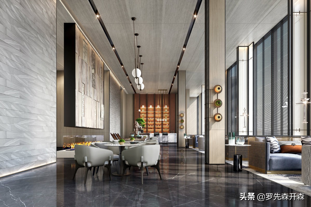 中山大信海岸花园营销中心装修设计实景——素净淡雅