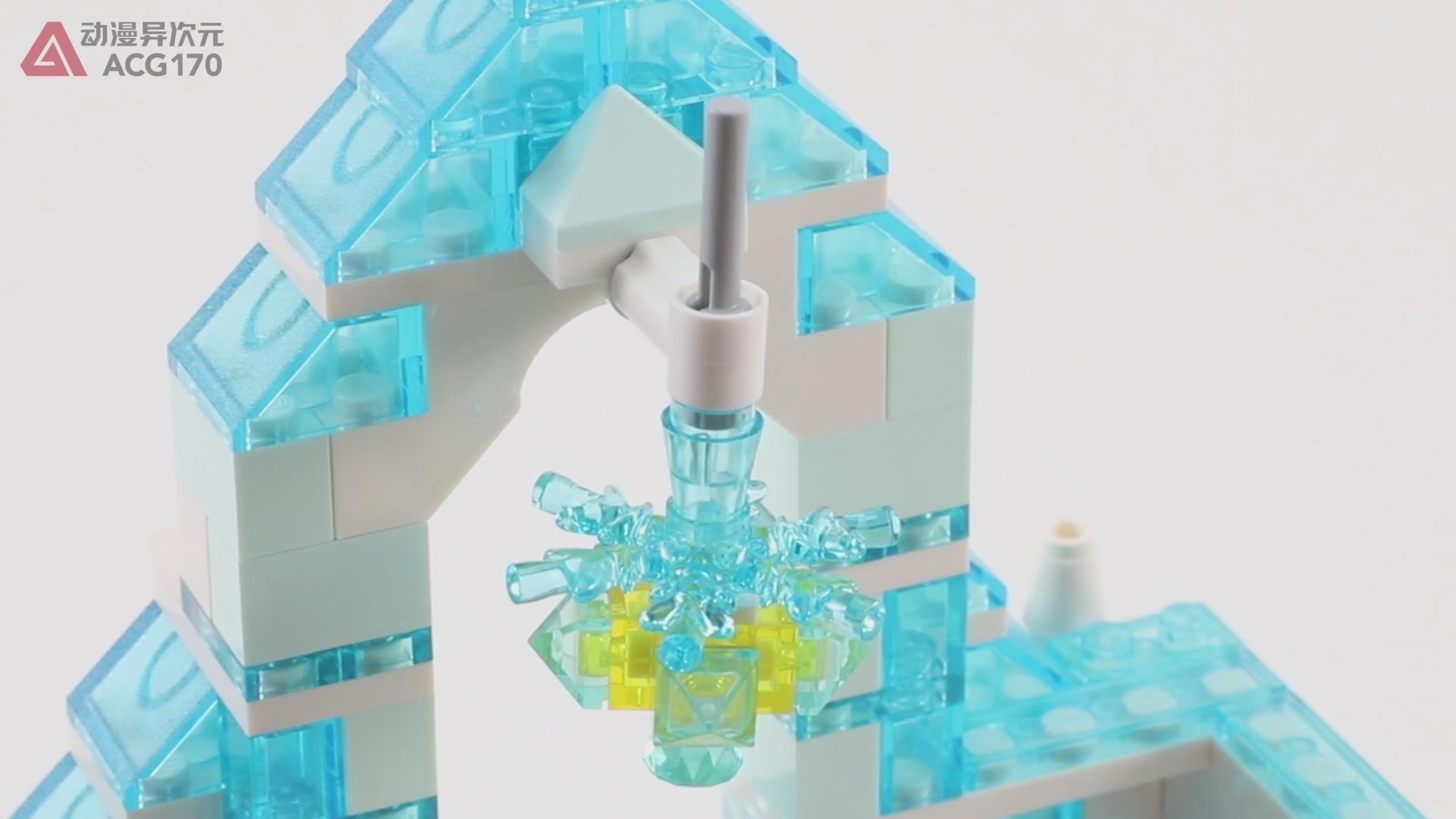 迪士尼冰雪城堡乐高教程,乐高冰雪奇缘艾莎城堡拼装视频