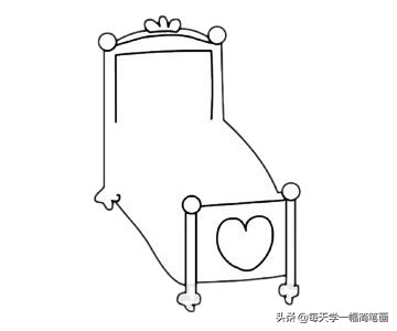 儿童公主床简笔画,简笔画公主床