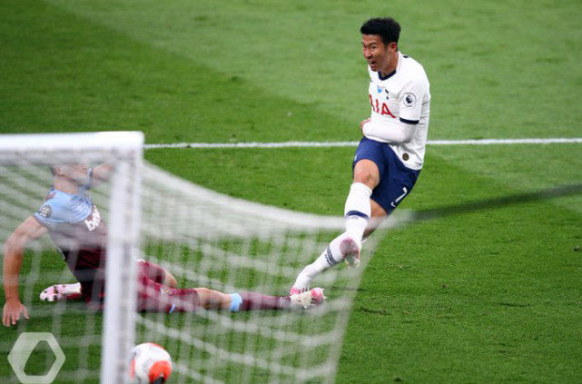 孙兴慜一条龙进球后穆帅反应,孙兴慜2:0曼城