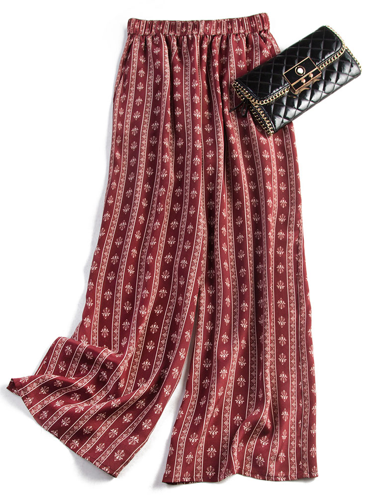 直筒蚕丝裤搭配哪个衣服好看,蚕丝裤时尚百搭修身显瘦