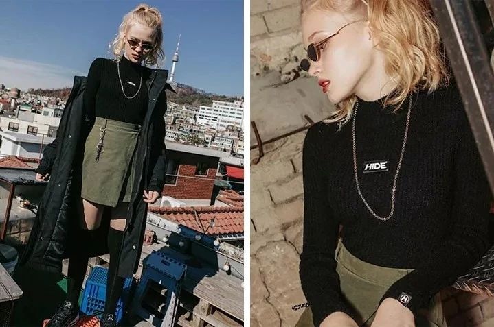 三款小众t恤,清新多色撞色t恤