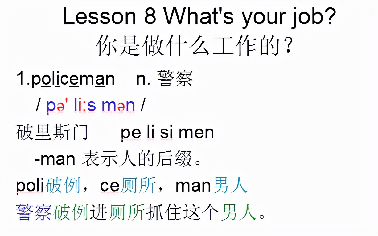 新概念英语第一册lesson10-20,新概念英语第一册语法详解lesson8