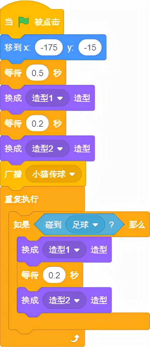 用scratch编程制作一场足球赛,足球编程scratch