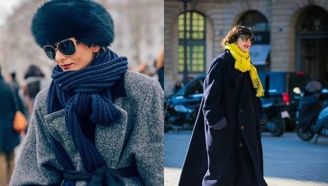 穿大衣怎么系围巾才好看又保暖,有帽子的大衣怎么系围巾