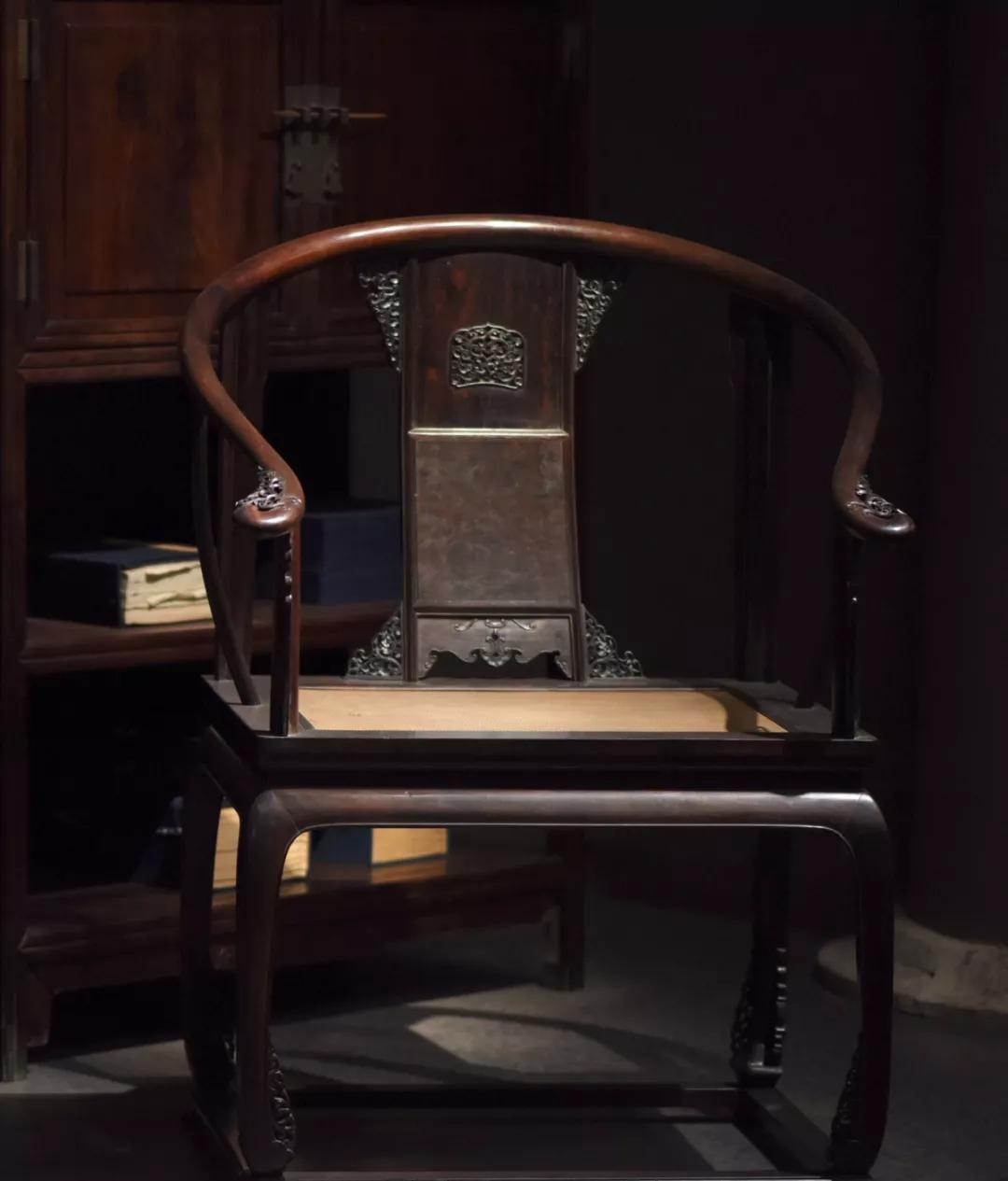 小叶紫檀如意云纹圈椅,小叶紫檀皇宫圈椅