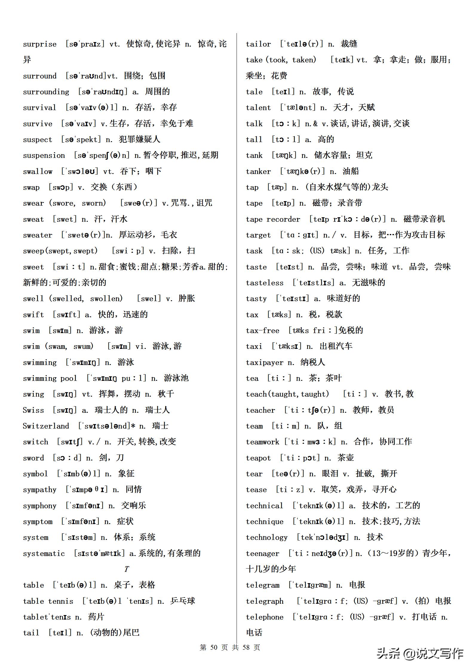 高考英语满分词汇量,高考英语必备1000单词