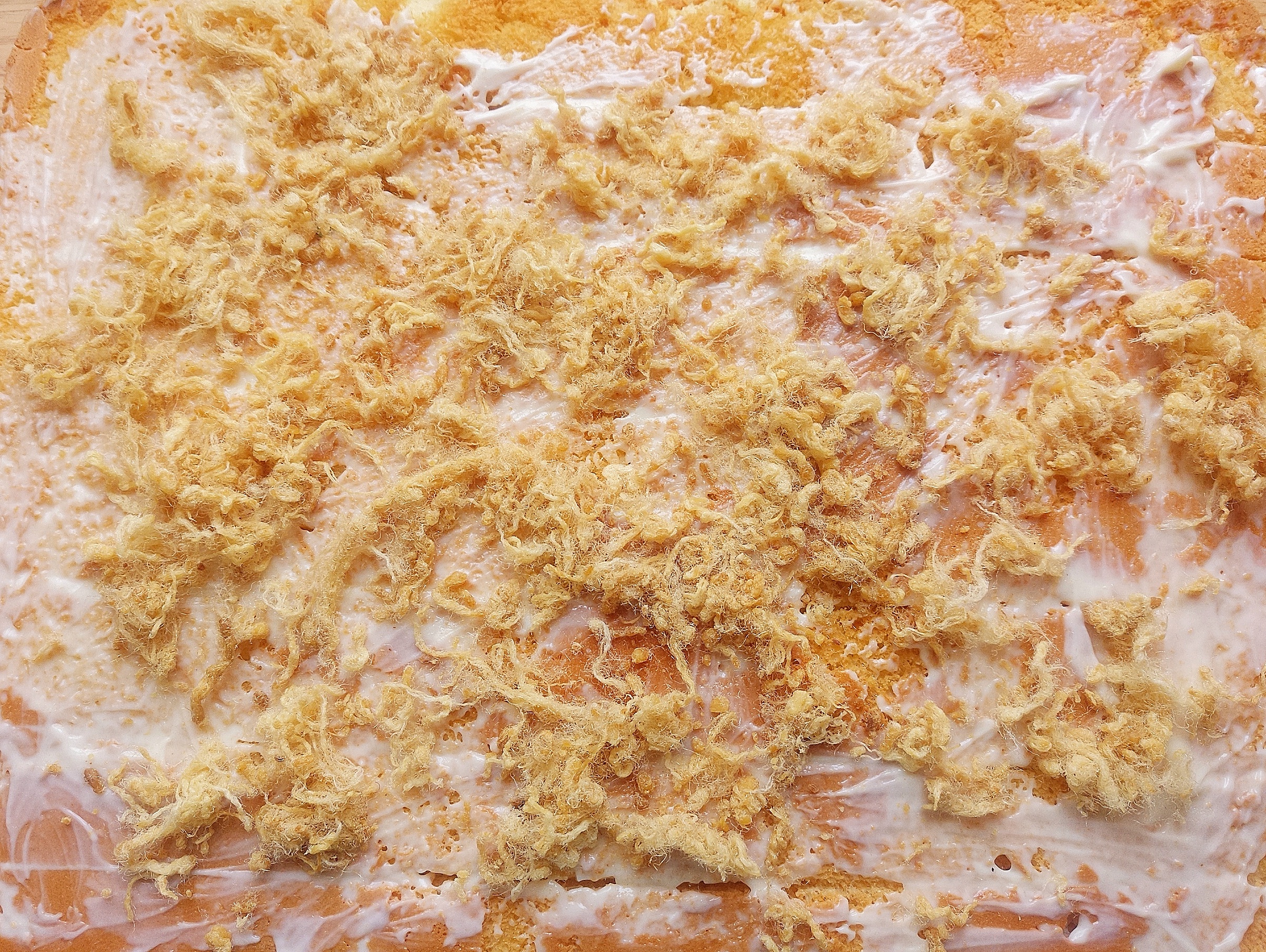 肉松蛋糕卷怎么烤不开裂,柔软不开裂香葱肉松蛋糕卷