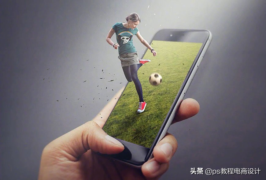 ps互联网海报教程,ps制作足球视频
