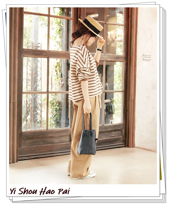 横条纹长款上衣怎么搭,横条纹长袖上衣外搭