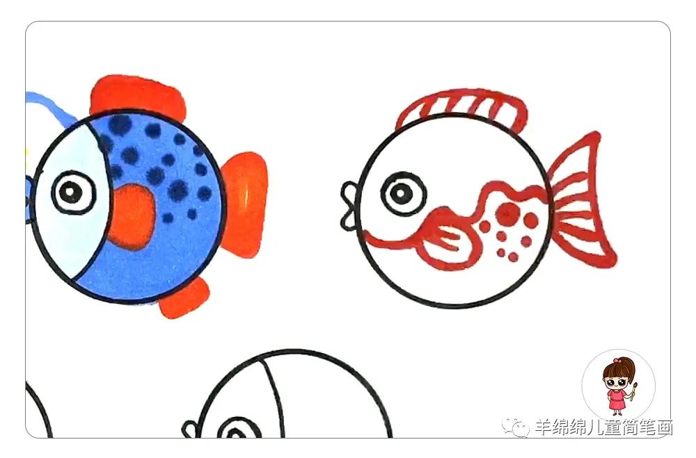 可爱小鱼简笔画简单又好看,简笔画小鱼画法简单又漂亮