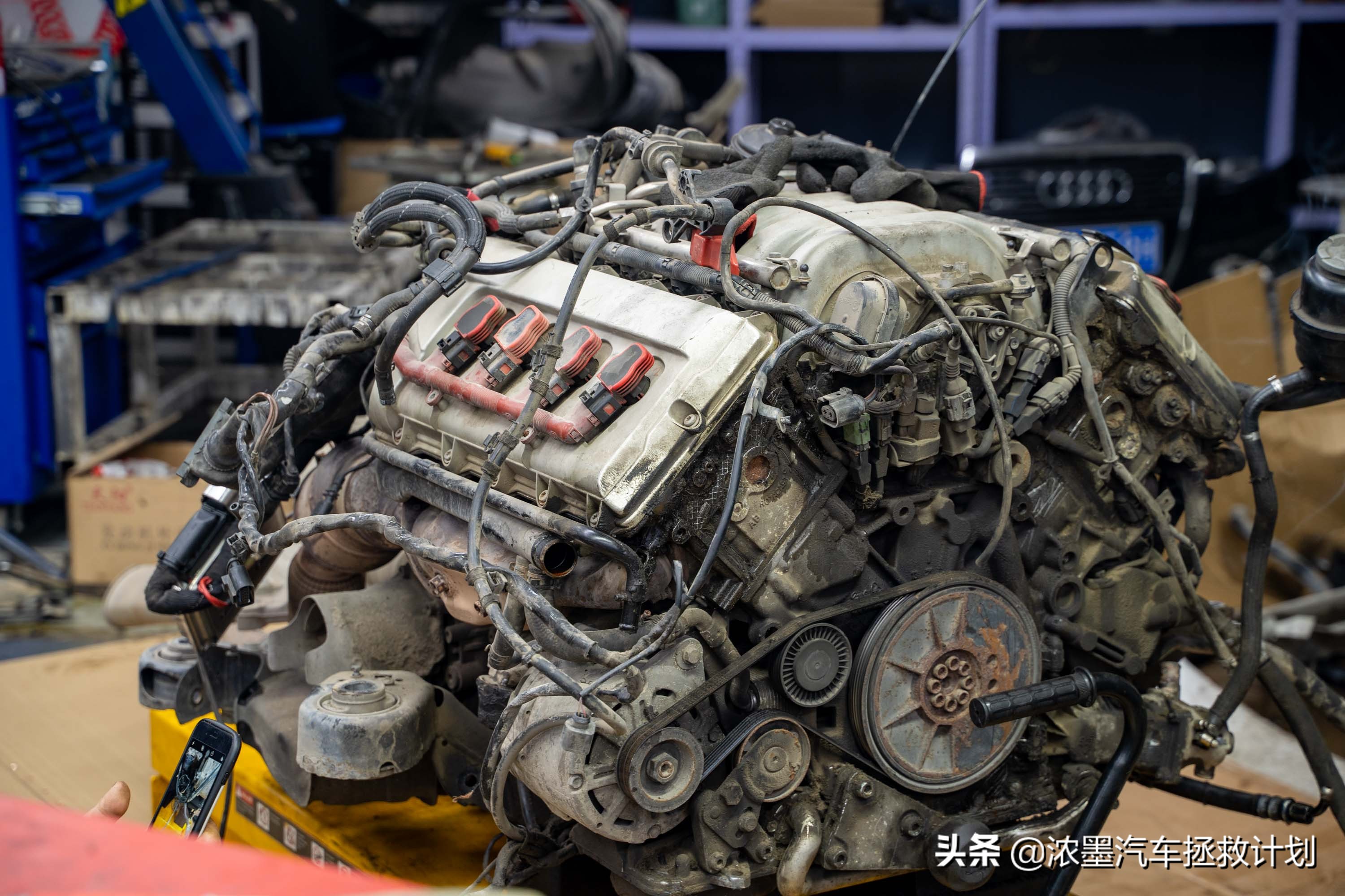 奥迪a6发动机大修全过程,翻新奥迪a6大修发动机
