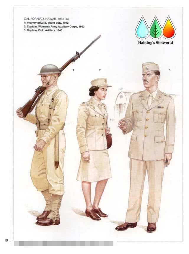 二战美军单兵装备迷彩服,二战美军装甲兵军服