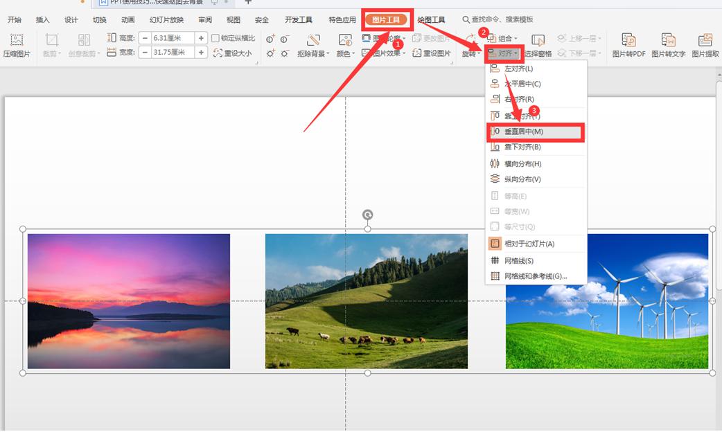 ppt演示中如何快捷图片放大,ppt怎么顶端对齐图片