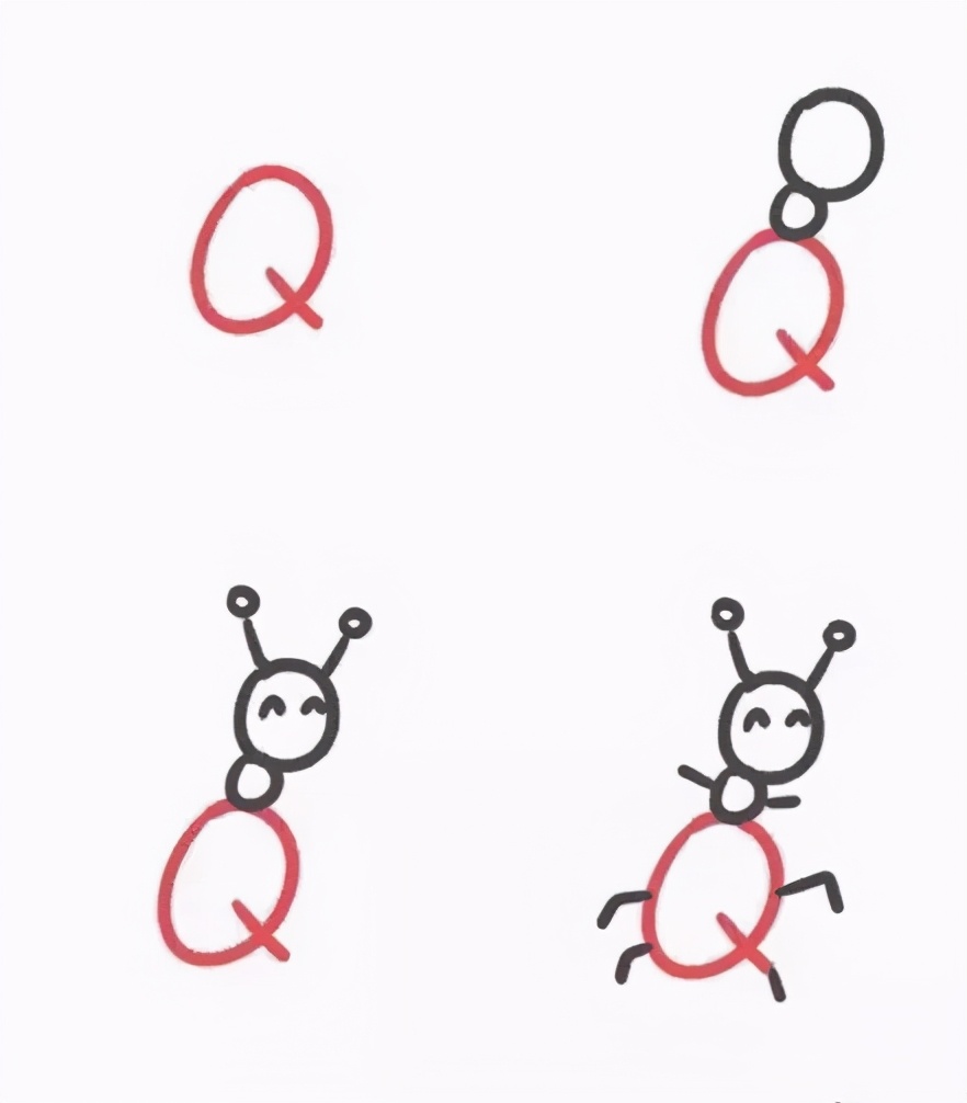 26个英文字母动物简笔画,26个英文字母像什么简笔画