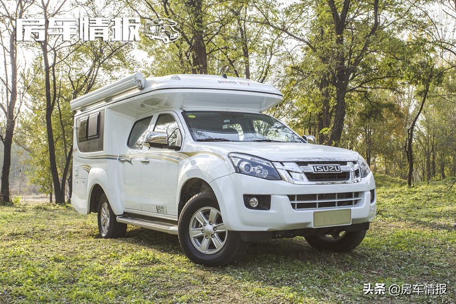 单排四驱自动挡皮卡c型房车测评,d-max单排升顶皮卡房车