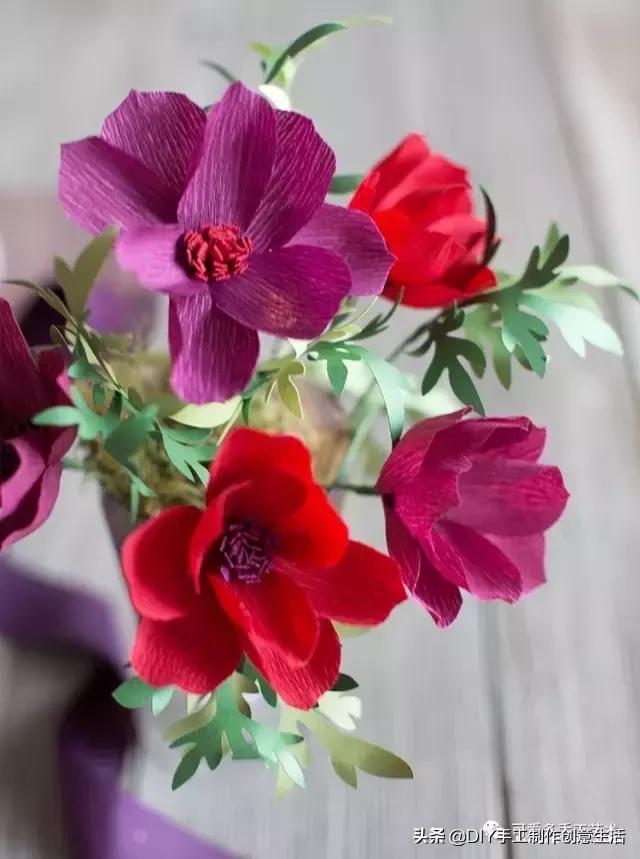 女生手工制作纸花大全,纸花制作礼物