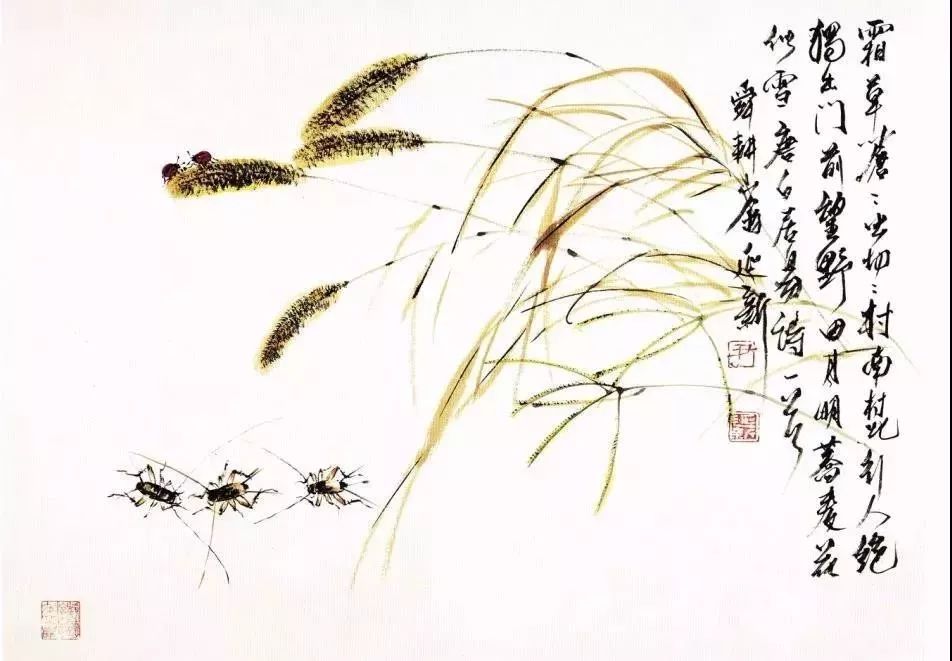 齐白石水墨小品欣赏,齐白石虫草长卷