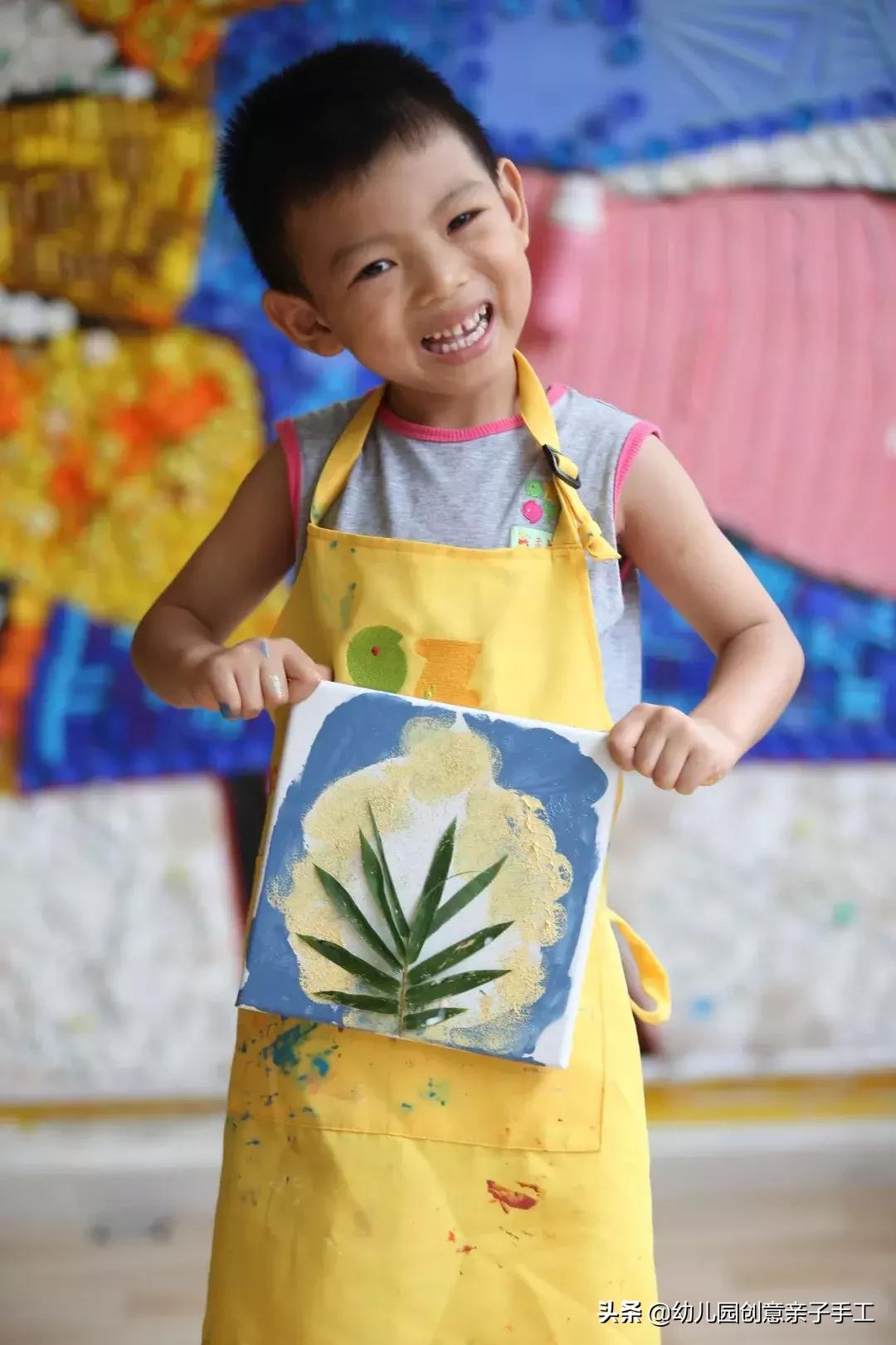 小班美工塑料袋拓印画教案,植物拓印创意教程视频