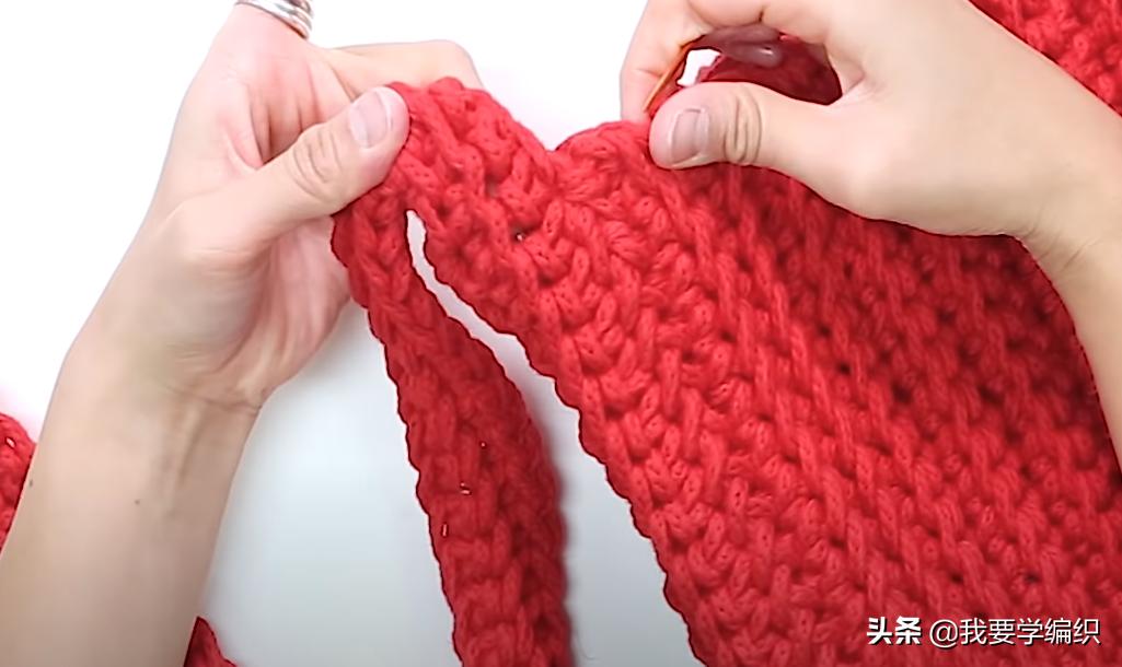 钩各种花样的抽绳包包教程,圆筒包包抽绳钩织教程