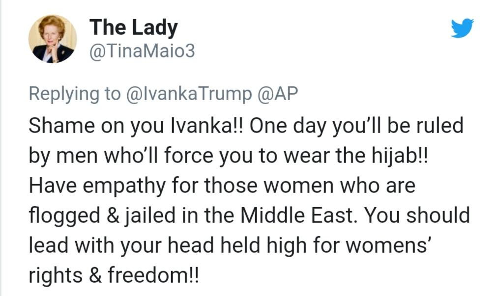 伊万卡访问埃及,伊万卡戴头巾