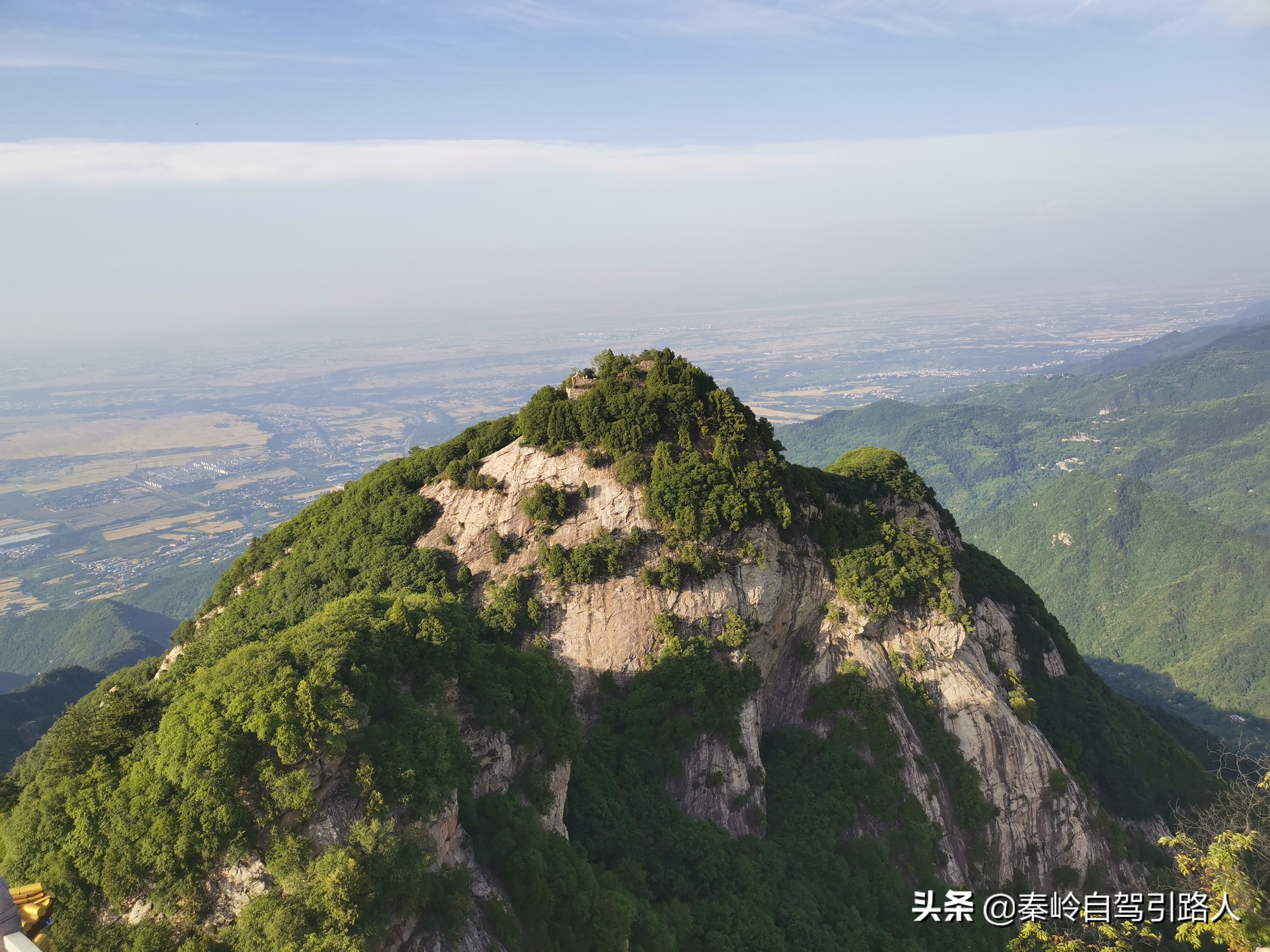 秦岭终南山南五台景区云雾环绕,秦岭终南山南五台景区游览图