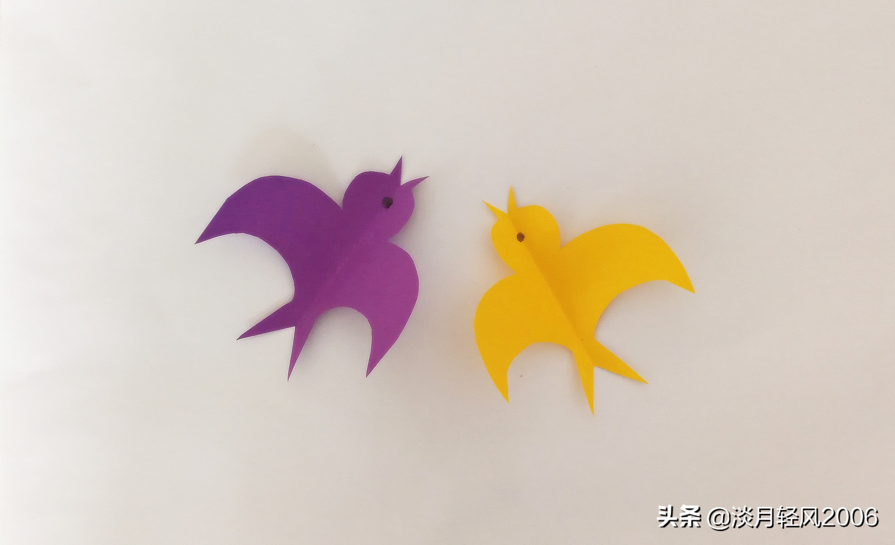 剪纸大全儿童圆形,幼儿手工剪纸小飞鸟