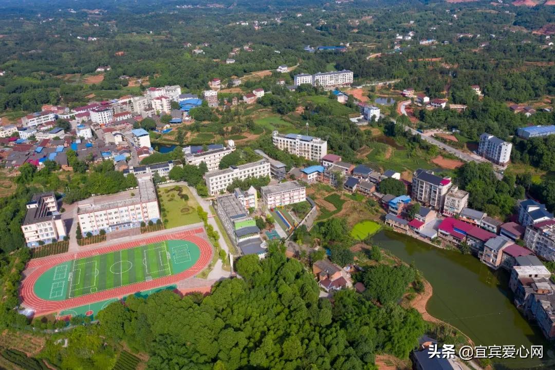 航拍青山绿水震撼风景竖屏视频,震撼校园秋景航拍