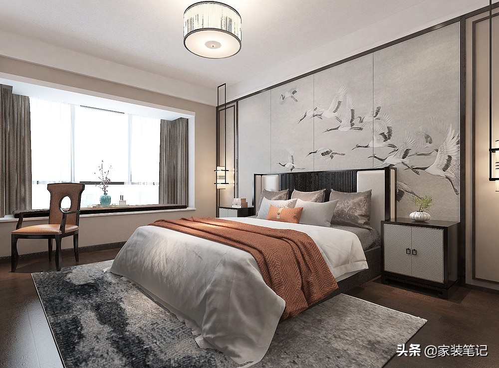 中式古典客厅阳台一体效果图,阳台装修设计中式设计