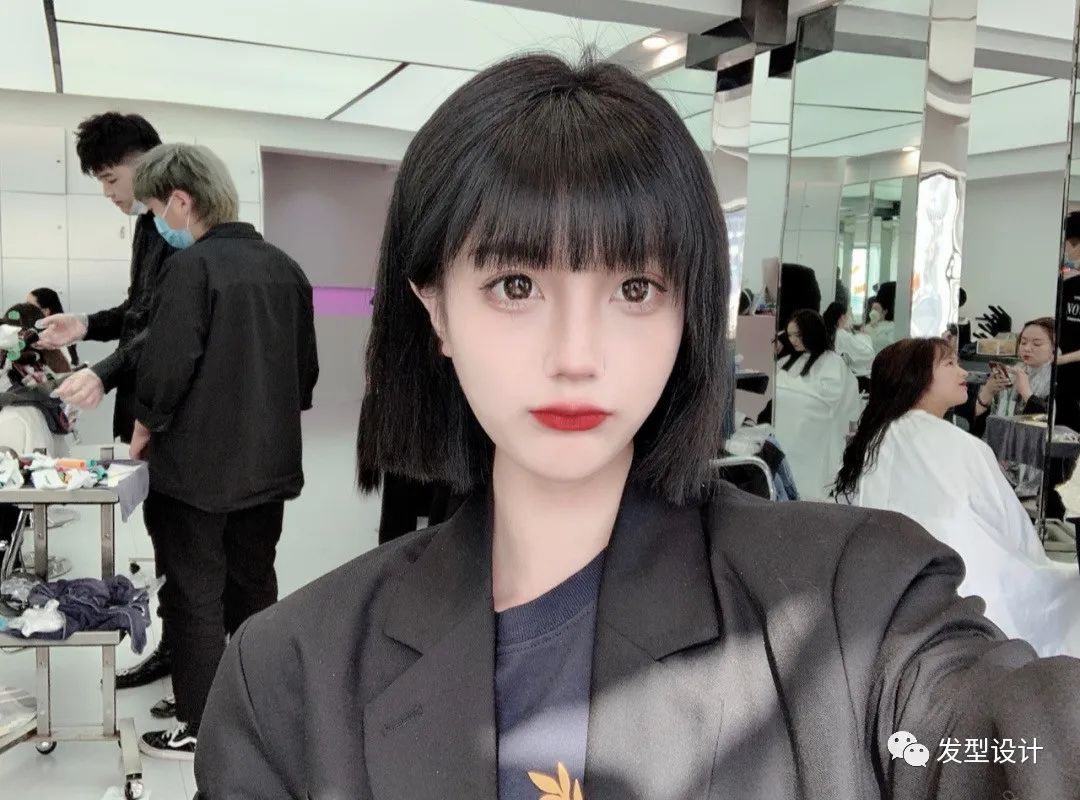 八大网红刘海短发,无刘海短发发型女