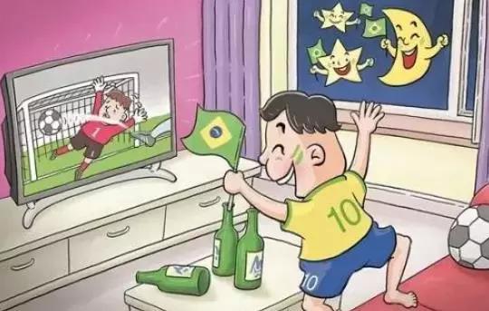 熬夜看球的感受和体验,熬夜看球的朋友们