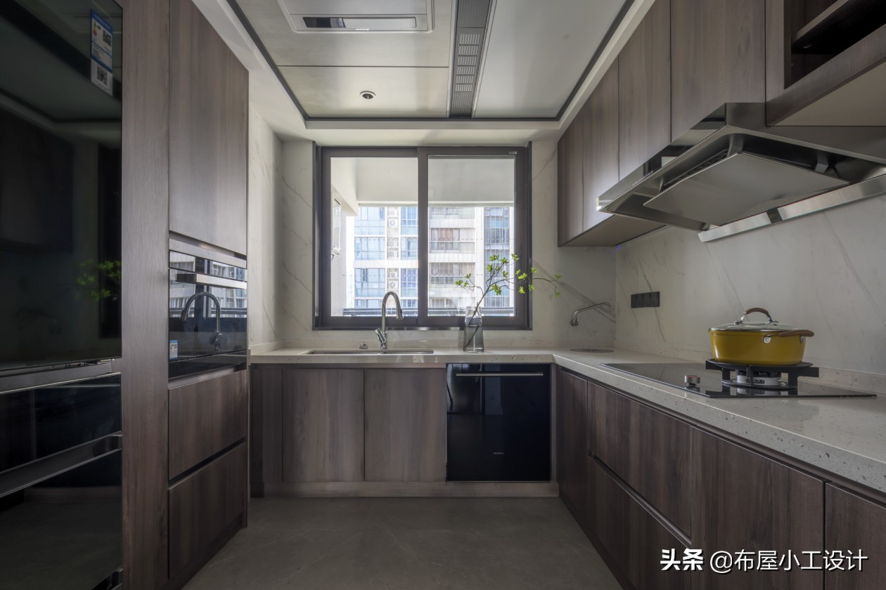 极简原木风别墅胡桃木,极简胡桃木风格全屋效果图