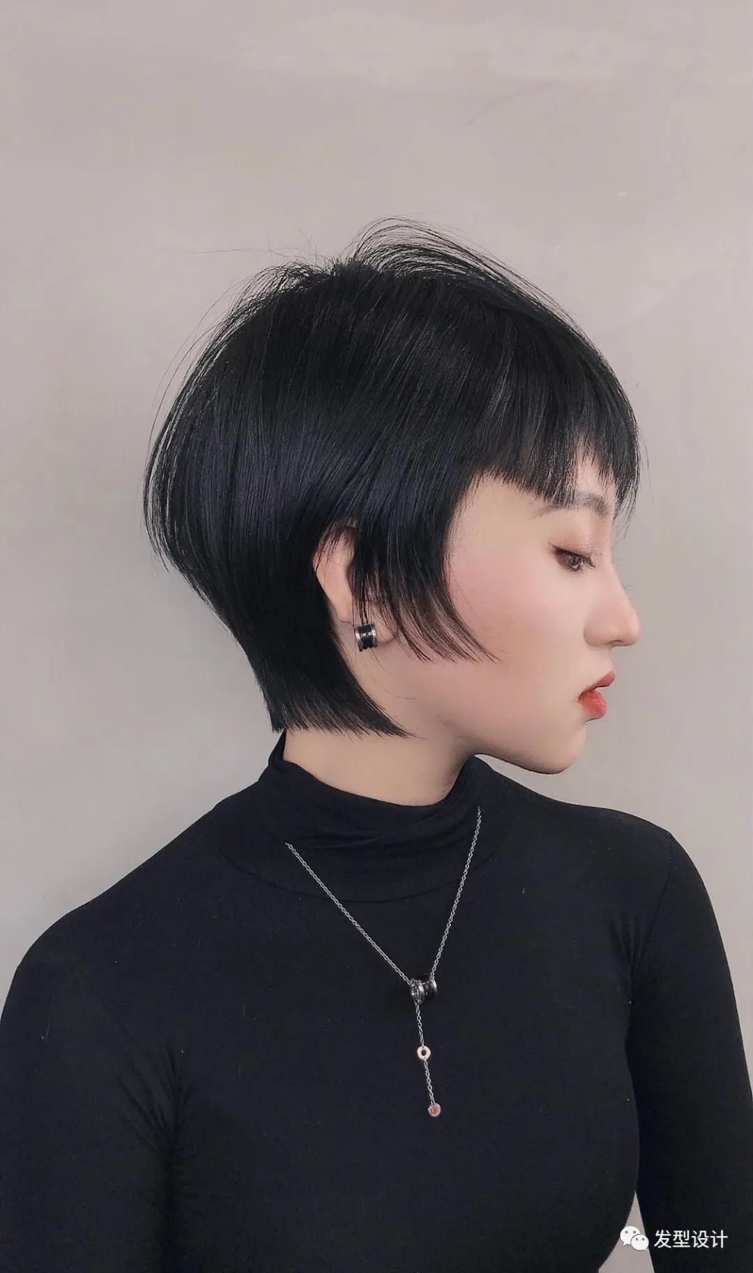 八大网红刘海短发,无刘海短发发型女