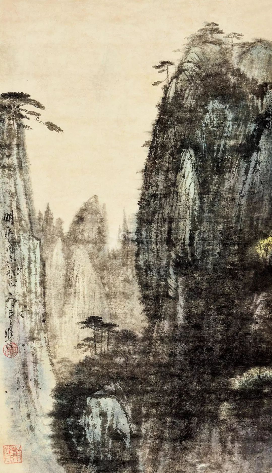 陈继儒山水画作品欣赏,陈良宗山水画作品欣赏