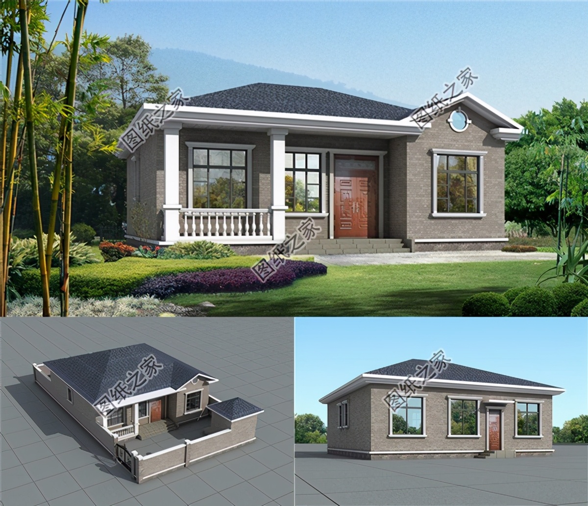 北方农村20米x20米一层住房设计,北方农村200平一层和100平两层