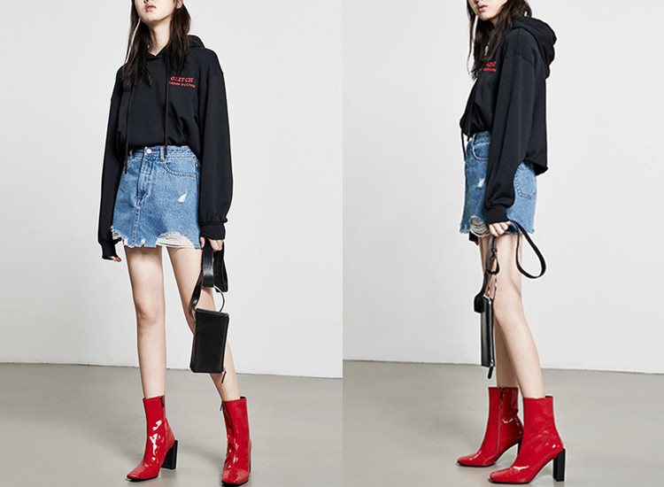 小个子福利显高神器,小心机显瘦高腰a字半身裙