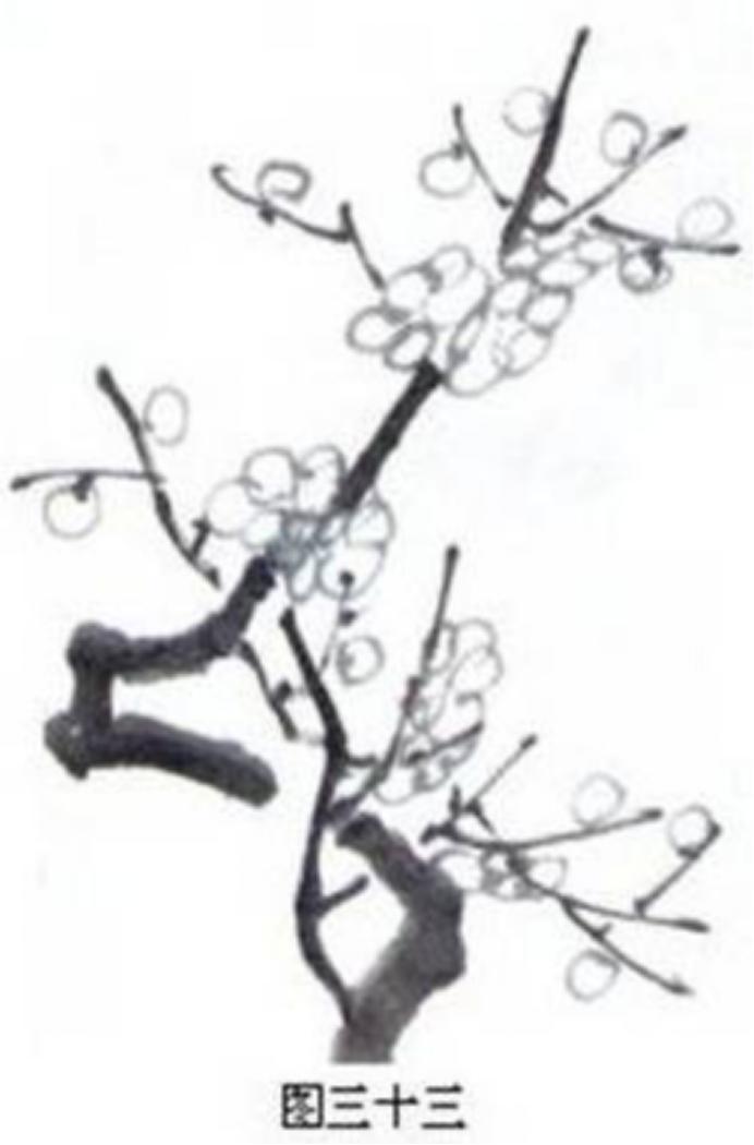 梅花画法简笔画,梅花画法的视频