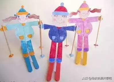 幼儿园冬季手工绘画漂亮,冬天手工画幼儿园简单